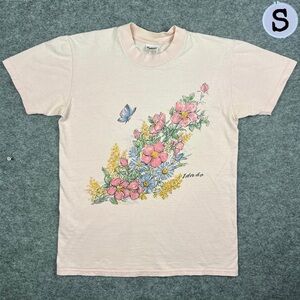 Vintage 80’s Idaho Flowers Butterfly Tee Shirt